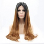 1b-30-front lace wig silky straight