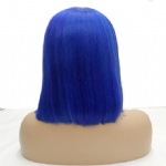 Blue color hair bob wig HD lace wig