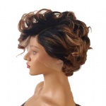 13x6 ombre color Pixie curl lace wig