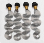 1B/Grey# Ombre Hair Weft