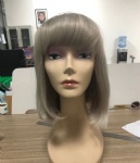 Fringe bobo gray lace wig